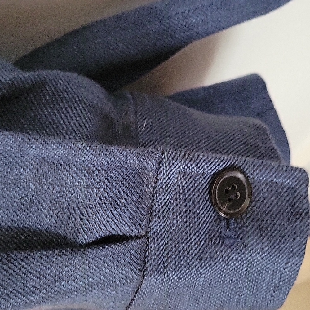 Banana Republic Linen Navy Blazer with Belt (Matching Pants Available) - Picture 5 of 6